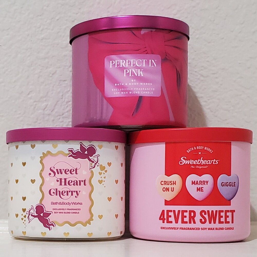 Bath & Body Works - Perfect in Pink, Sweetheart Cherry, 4Ever Sweet